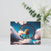 De rit in de lucht briefkaart (Staand voorkant)