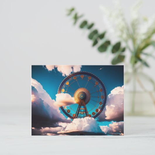 De rit in de lucht briefkaart (Staand voorkant)