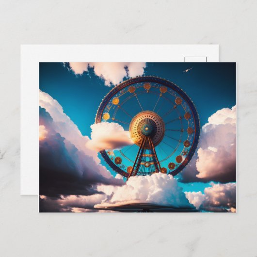 De rit in de lucht briefkaart (Voorkant / Achterkant)