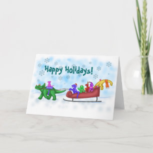 De Rit van de Ar van de dinosaurus Feestdagen Kaart