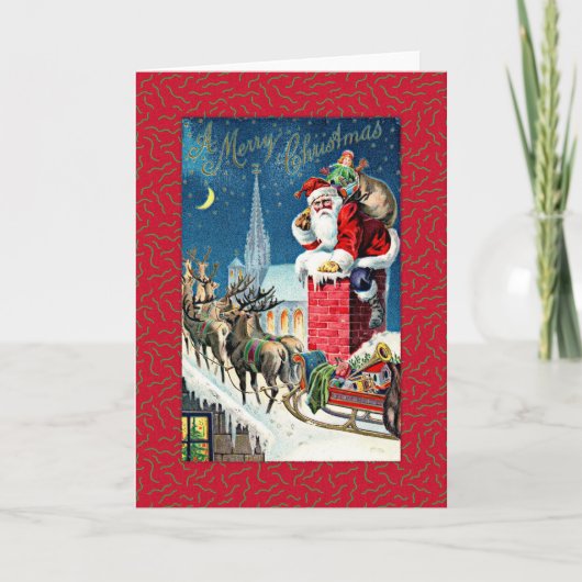 De Rit van de Ar van de kerstman Feestdagen Kaart (Voorkant)