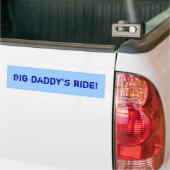 De rit van de grote pappie! bumpersticker (Op Truck)