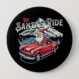 de rit van de kerstman. ronde button 4,0 cm