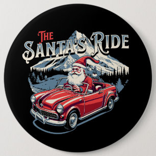 de rit van de kerstman. ronde button 6,0 cm