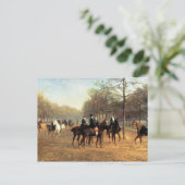 De rit van de Ochtend, Rotte Rij, Hyde Park, 1894 Briefkaart (Staand voorkant)