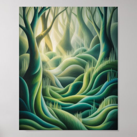 De Ritmiek van Stille Groei: Een Etherische Reis Poster (Voorkant)