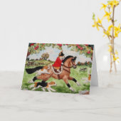 De Ritten van Huntsman van Corgi aan het Wenskaart Kaart (Gele Bloem)