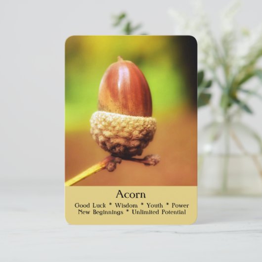 De Ritual, Divination & Healing Cards - Acorn Kaart (Staand voorkant)