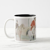 De rivalen tweekleurige koffiemok (Links)