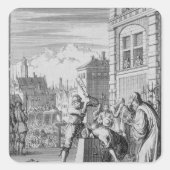 De Riven Shield Vierkante Sticker (Voorkant)