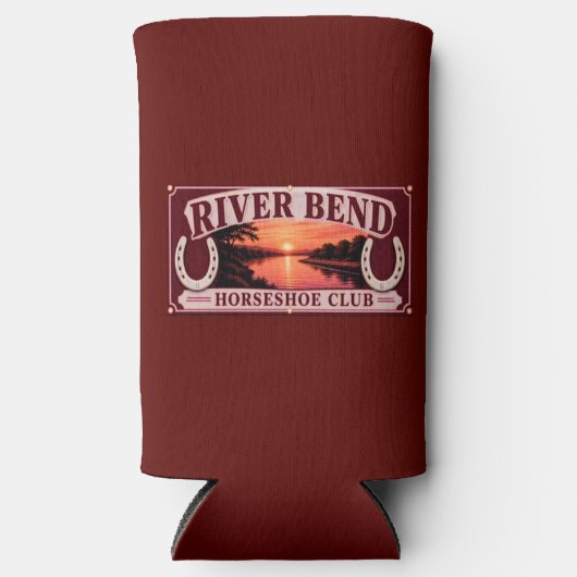 De RiverBend HorseShoe Club Can Coozie (Voorkant)