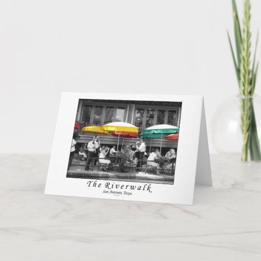 De Riverwalk in San Antonio, Texas Kaart (Voorkant)