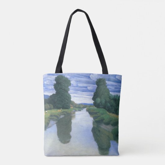 De rivier bij Berville van Felix Vallotton, Fijne Tote Bag (Achterkant)