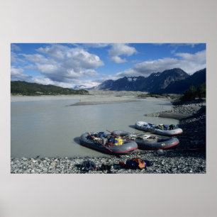 De rivier de Alsek stroomafwaarts Poster