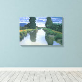 De rivier de Berville, Felix Vallotton, Fine Art Canvas Afdruk (Insitu (Houten vloer))