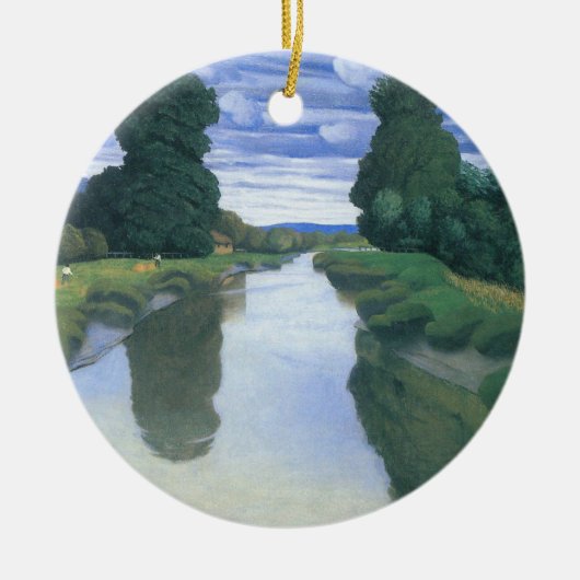 De rivier de Berville, Felix Vallotton, Fine Art Keramisch Ornament (Voorkant)