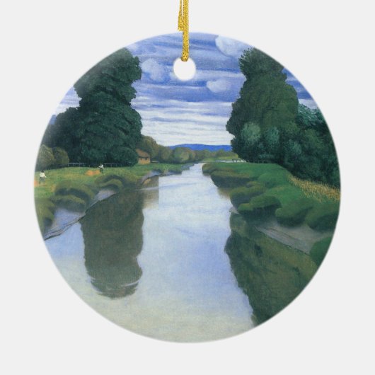 De rivier de Berville, Felix Vallotton, Fine Art Keramisch Ornament (Achterkant)
