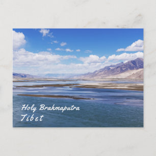 De rivier de Brahmaputra en het berglandschap - Ti Briefkaart