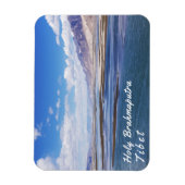 De rivier de Brahmaputra en het berglandschap - Ti Magneet (Verticaal)