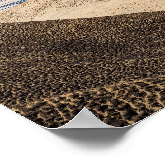 De rivier de Brahmaputra en het woestijnlandschap Poster (Hoek)