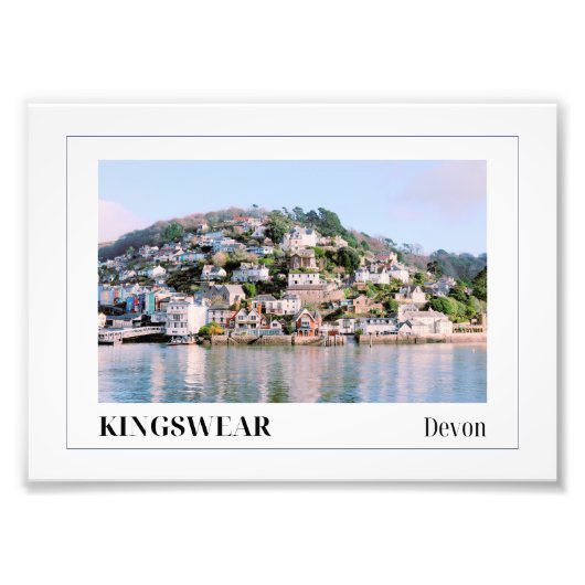 De rivier de Dart, Kingswear, Devon Foto Afdruk (Voorkant)