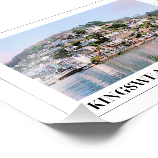 De rivier de Dart, Kingswear, Devon Foto Afdruk (Hoek)