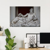 De rivier de Gods Tiber in het Vaticaan-museum Poster (Thuiskantoor)