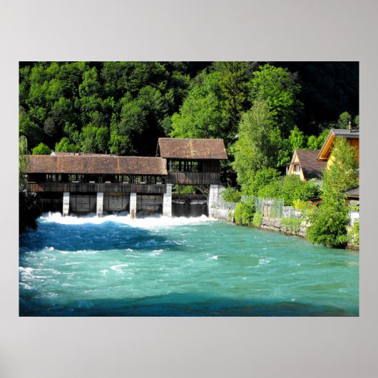 De rivier de Interlaken in het westen van Zwitserl Poster (Voorkant)