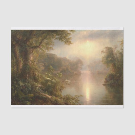 De rivier de Licht, de Frederic Edwin Church Tissuepapier (Voorkant)