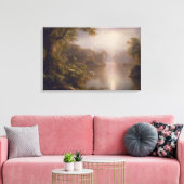 De rivier de Licht (morgen in de tropen) Canvas Afdruk (Insitu (Woonkamer))