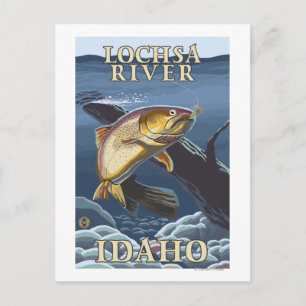 de rivier de Lochsa Vist de doorsnede van de forel Briefkaart
