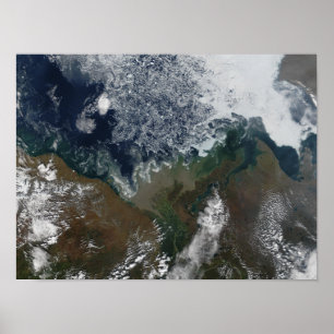 De rivier de Mackenzie vormt de rivier de rivier d Poster