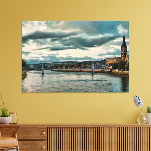 De rivier de Ness, Inverness Canvas Afdruk (Insitu (Woonkamer))