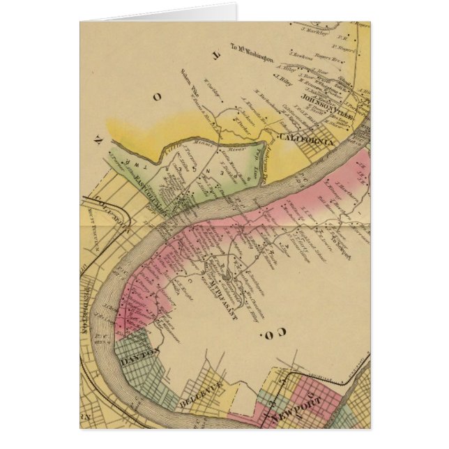 De rivier de Ohio en de vallei (Voorkant)