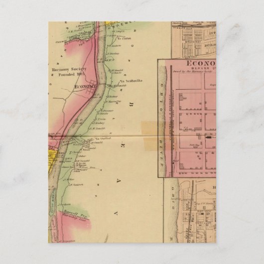 De rivier de Ohio en de vallei 10 Briefkaart (Voorkant)