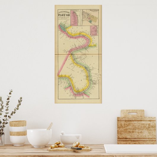 De rivier de Ohio en de vallei 11 Poster (Keuken)