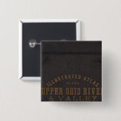 De rivier de Ohio en de vallei 11 Vierkante Button 5,1 Cm (Voorkant /achterkant)