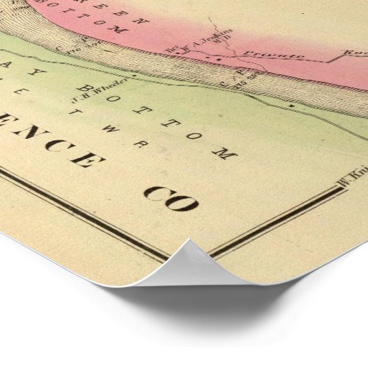 De rivier de Ohio en de vallei 7 Poster (Hoek)