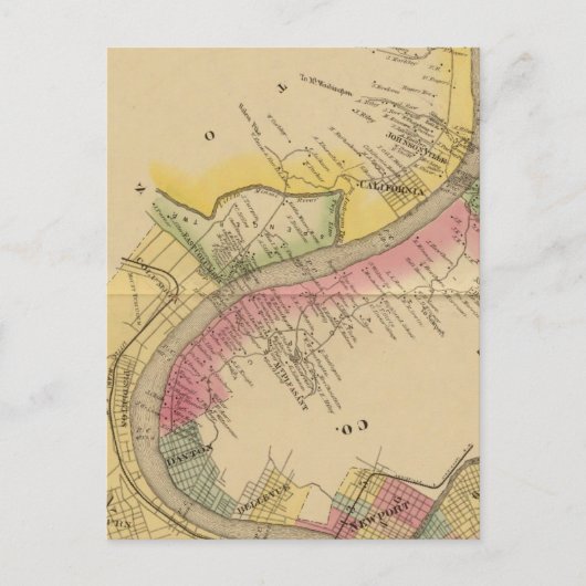 De rivier de Ohio en de vallei Briefkaart (Voorkant)