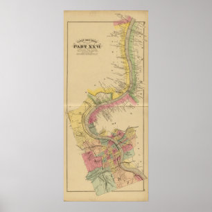 De rivier de Ohio en de vallei Poster