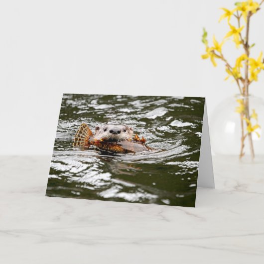 De rivier de Otter en de vis Kaart (Gele Bloem)