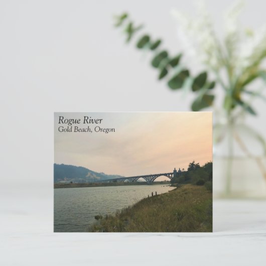 de rivier de Rogue, OF Briefkaart (Staand voorkant)