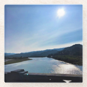 de rivier de Rogue, OF Glazen Onderzetter