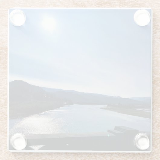 de rivier de Rogue, OF Glazen Onderzetter (Achterkant)