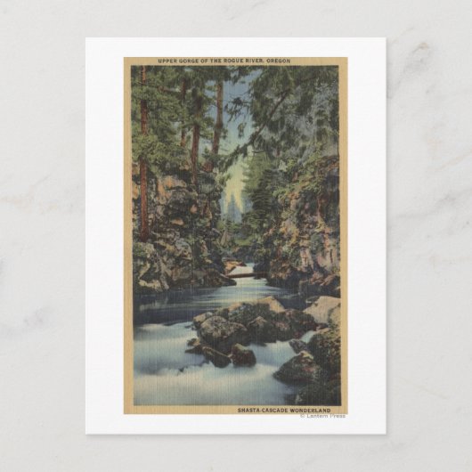 De rivier de Rogue, Oregon - Uitzicht van de boven Briefkaart (Voorkant)