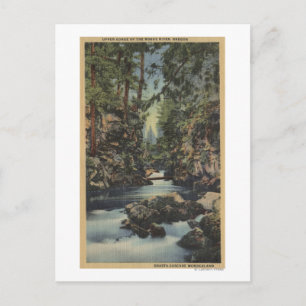 De rivier de Rogue, Oregon - Uitzicht van de boven Briefkaart