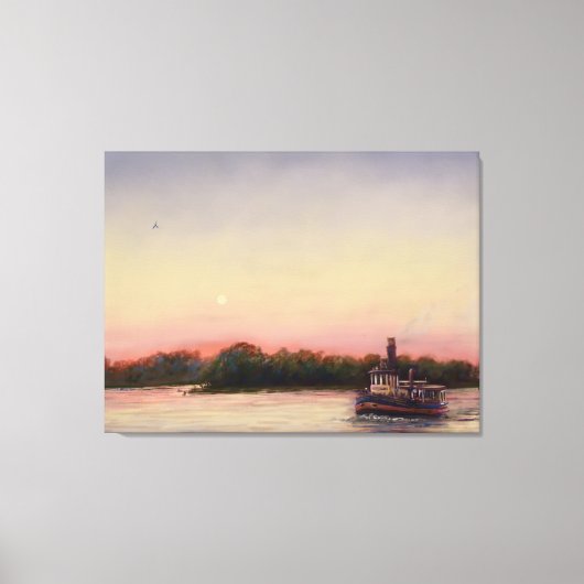 De rivier de Savannah oversteken - Canvas Print (Voorkant)