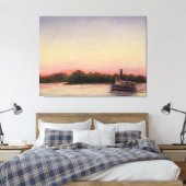 De rivier de Savannah oversteken - Canvas Print (Insitu (Slaapkamer))
