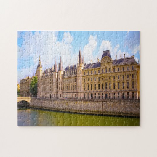 De rivier de Seine Parijs. Legpuzzel (Horizontaal)