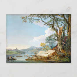 De rivier de Severn bij Shrewsbury, Shropshire Briefkaart